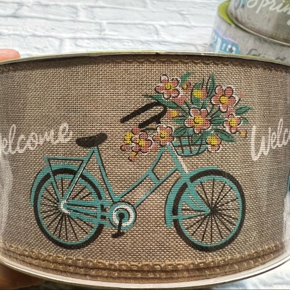 Spring time Premium ribbon, “welcome”, front door wreath - Picture 2 of 7